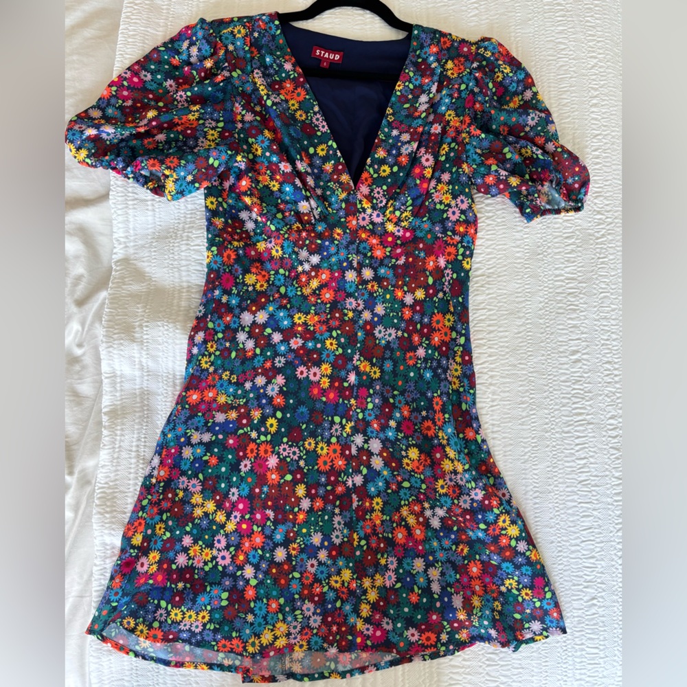 STAUD Multicolor Floral Dress